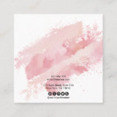 Abstracte kalligrafie Bezig met het oormerken van Vierkante Visitekaartje (Achterkant)