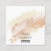 Abstracte kalligrafie Bezig met het oormerken van Vierkante Visitekaartje (Achterkant)