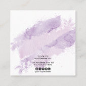 Abstracte kalligrafie Bezig met het oormerken van Vierkante Visitekaartje (Achterkant)