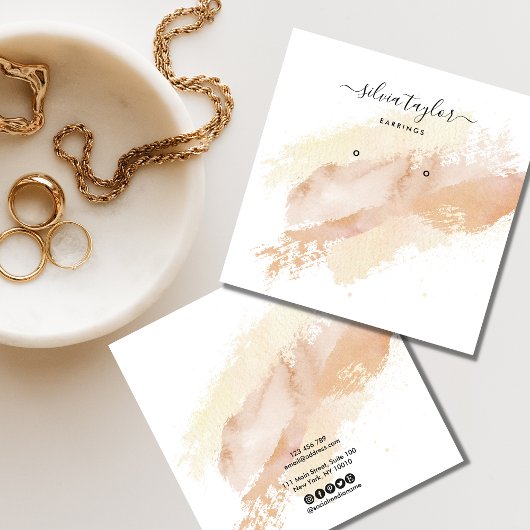 Abstracte kalligrafie Bezig met het oormerken van Vierkante Visitekaartje