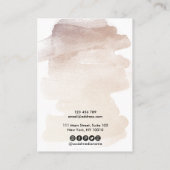 Abstracte kalligrafie Veroorbaar beeldscherm logo Visitekaartje (Achterkant)