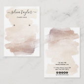 Abstracte kalligrafie Veroorbaar beeldscherm logo Visitekaartje (Voorkant / Achterkant)