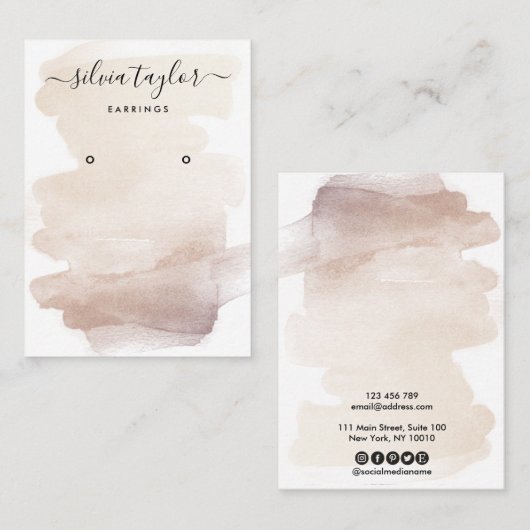 Abstracte kalligrafie Veroorbaar beeldscherm logo Visitekaartje (Voorkant / Achterkant)