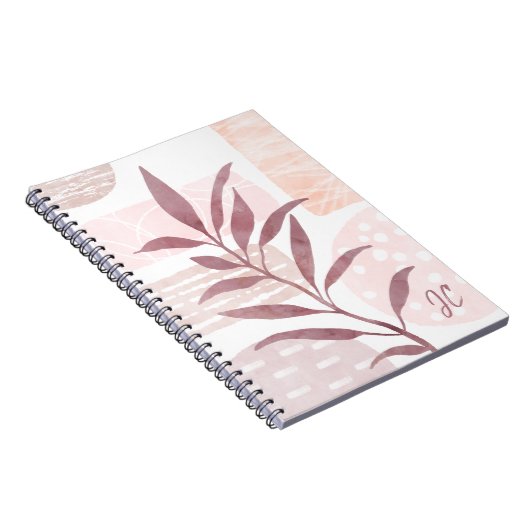 Abstracte kalmerende Waterverf Vormen Foto-Notitie Notitieboek (Rechterzijde)