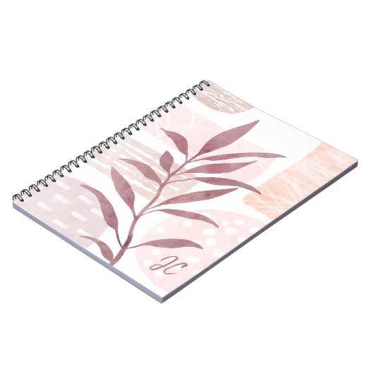 Abstracte kalmerende Waterverf Vormen Foto-Notitie Notitieboek (Linkerzijde)