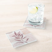 Abstracte Kalmerende Waterverf Vormgeving Glazen Onderzetter (Schuin)