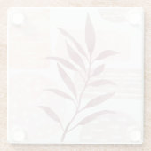 Abstracte Kalmerende Waterverf Vormgeving Glazen Onderzetter (Achterkant)