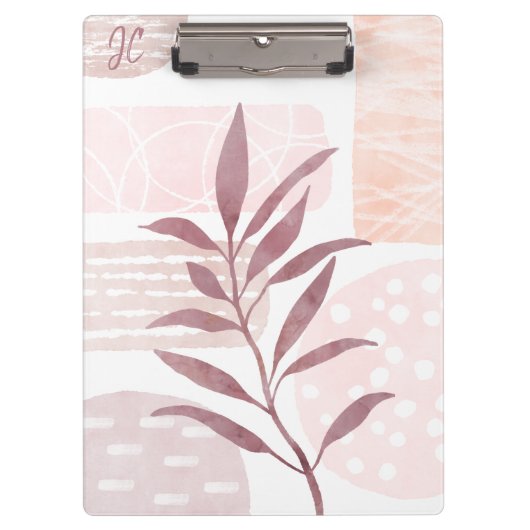 Abstracte Kalmerende Waterverf Vormgeving Klembord (Voorkant)