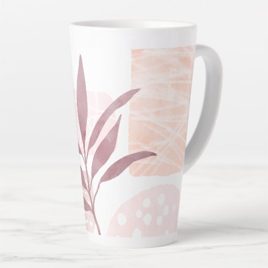 Abstracte kalmerende Waterverven Latte Mok (Rechterhoek)