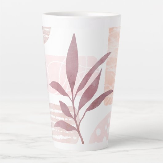 Abstracte kalmerende Waterverven Latte Mok (Voorkant)