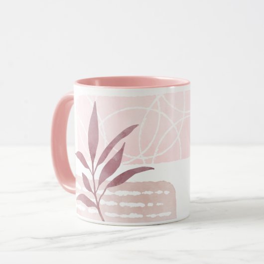 Abstracte kalmerende Waterverven Mok (Voorkant links)