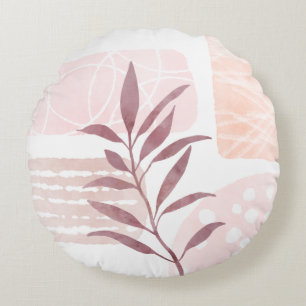 Abstracte kalmerende Waterverven Rond Kussen