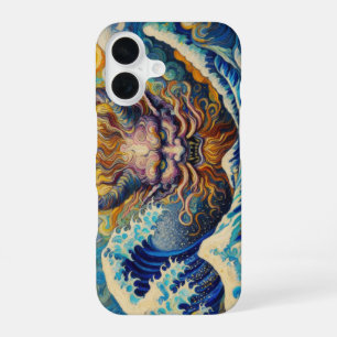 Abstracte Kanagawa golf Oni demon Van Gogh mix iPhone 16 Hoesje