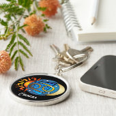 Abstracte kankerSleutelhanger Sleutelhanger (Zijkant)