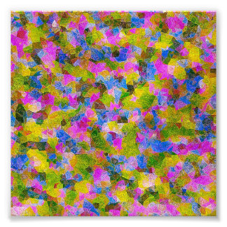 ABSTRACTE KARAKTER VAN COLORFUL FOTO AFDRUK