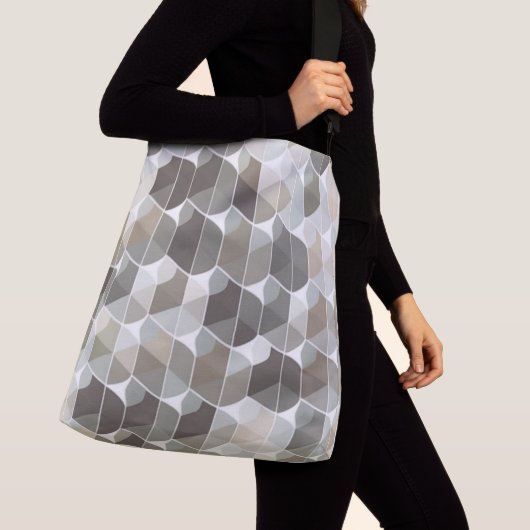 Abstracte karamelschalen crossbody tas (Dichtbij)