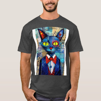Abstracte kat 5 t-shirt
