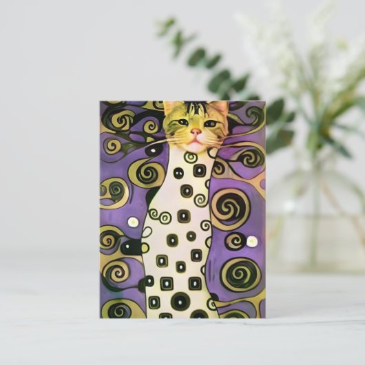 Abstracte kat briefkaart (Staand voorkant)