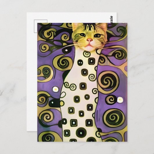 Abstracte kat briefkaart (Voorkant / Achterkant)