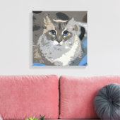 Abstracte kat canvas afdruk (Insitu (Woonkamer))