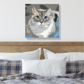 Abstracte kat canvas afdruk (Insitu (Slaapkamer))
