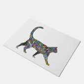 Abstracte kat deurmat (Schuin)
