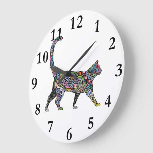 Abstracte kat grote klok (Hoek)