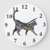 Abstracte kat grote klok (Voorkant)