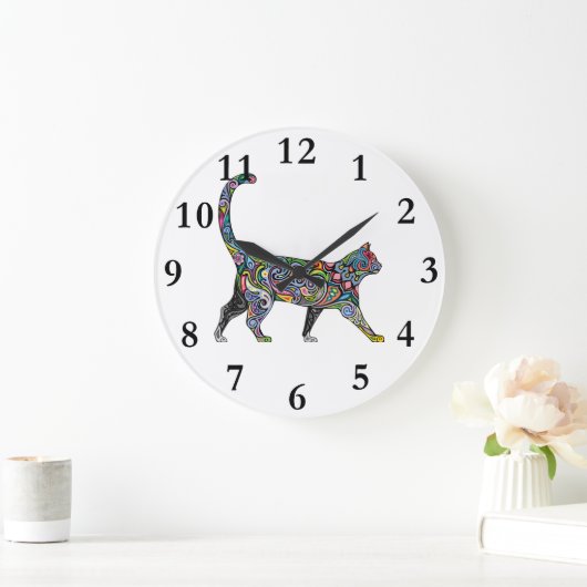 Abstracte kat grote klok (Huis)