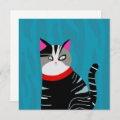 Abstracte kat kaart (Voorkant / Achterkant)