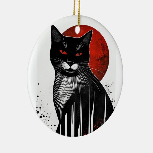 Abstracte kat keramisch ornament (Rechts)