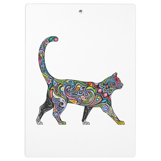 Abstracte kat klembord (Achterkant)