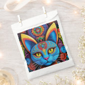 Abstracte kat met gele ogen bedankzakje (Geknipt)