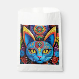 Abstracte kat met gele ogen bedankzakje