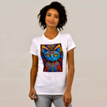 Abstracte kat met gele ogen