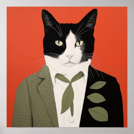 Abstracte kat poster (Voorkant)