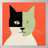 Abstracte kat poster (Voorkant)