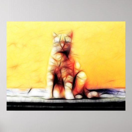 Abstracte kat poster (Voorkant)