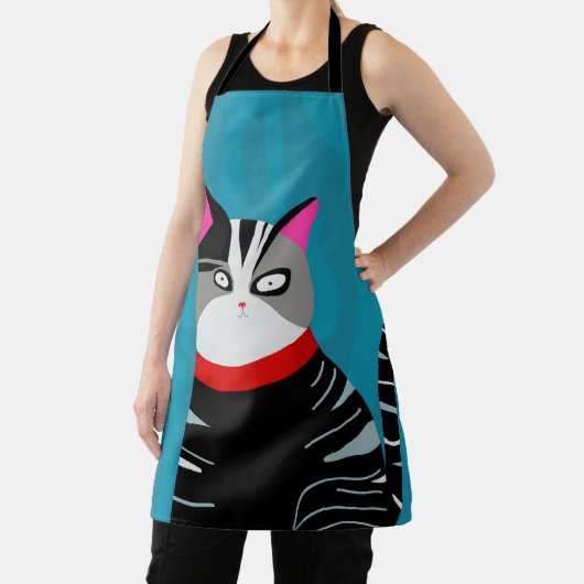 Abstracte kat schort (Insitu)