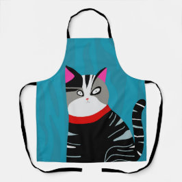 Abstracte kat schort