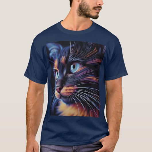 Abstracte kat t-shirt (Voorkant)