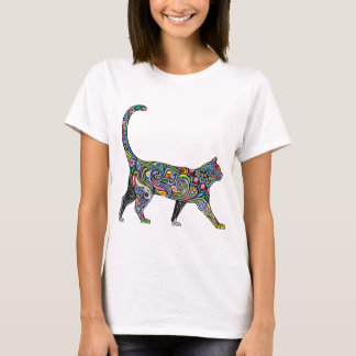 Abstracte kat t-shirt