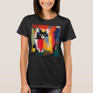 Abstracte kat t-shirt
