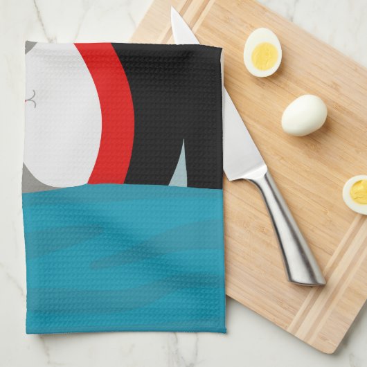 Abstracte kat theedoek (Quarter Fold)