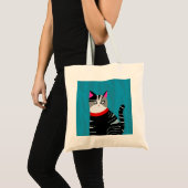Abstracte kat tote bag (Voorkant (product))