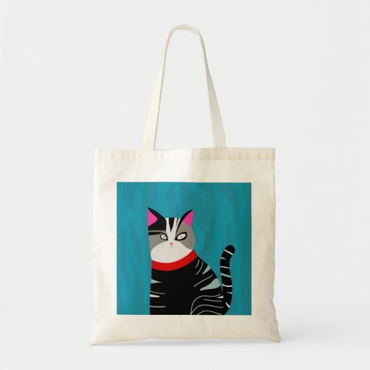 Abstracte kat tote bag (Voorkant)