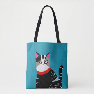 Abstracte kat tote bag
