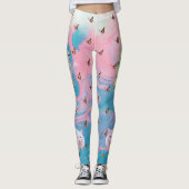 Abstracte Kat Vlinder Leggings (Voorkant)