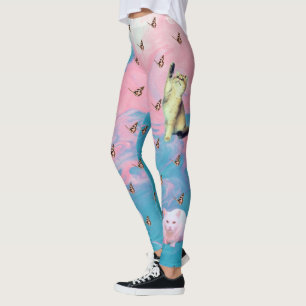 Abstracte Kat Vlinder Leggings