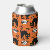 Abstracte kat, wolk, Halloween-patroon Blikjeskoeler (Blikje Voorkant)